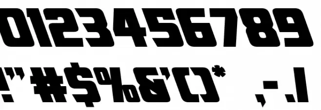 American Kestrel Leftalic Font OTHER CHARS