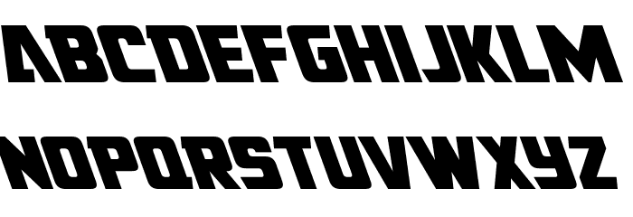 American Kestrel Leftalic Font LOWERCASE