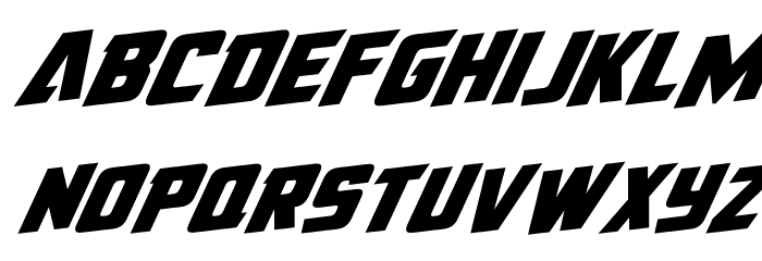 American Kestrel Rotalic Font LOWERCASE