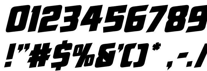 American Kestrel Rotated Font OTHER CHARS