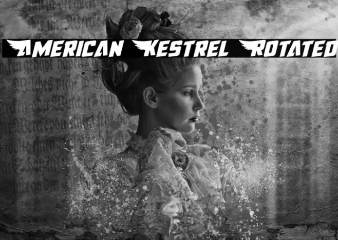 American Kestrel Rotated Font examples