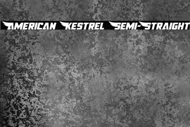 American Kestrel Semi-Straight Font examples