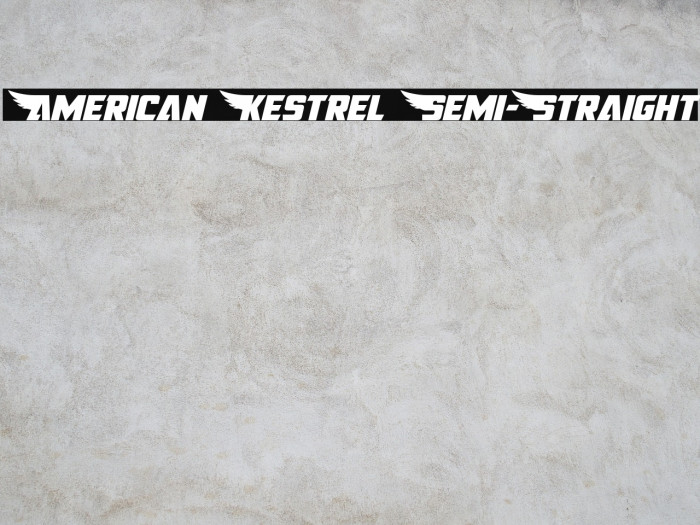 American Kestrel Semi-Straight Font examples
