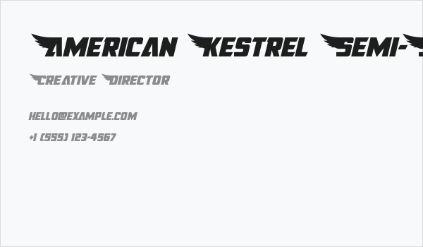 American Kestrel Semi-Straight Business Card