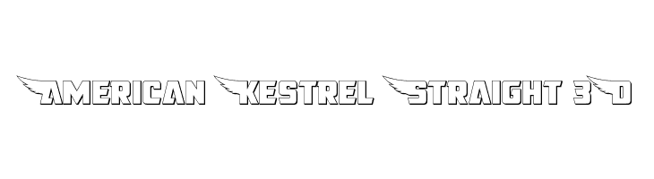 American Kestrel Straight 3D  Free Fonts Download