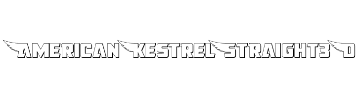 American Kestrel Straight 3D  Frei Schriftart Herunterladen