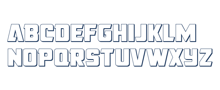 American Kestrel Straight 3D Lowercase