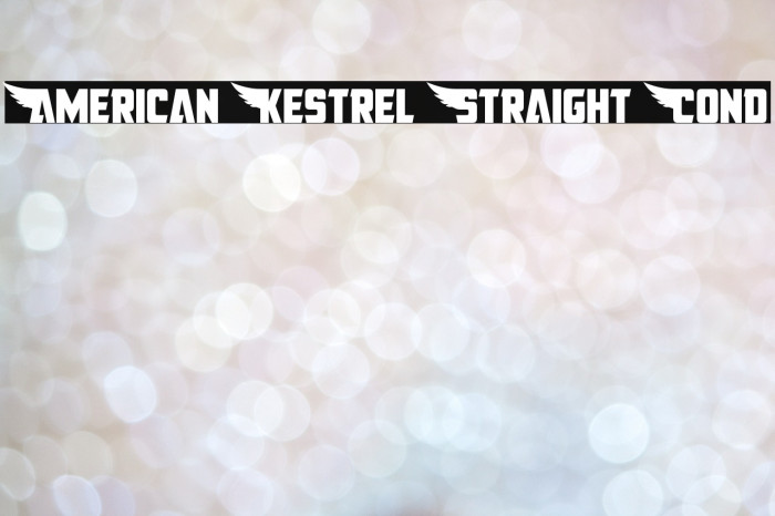 American Kestrel Straight Cond Font examples