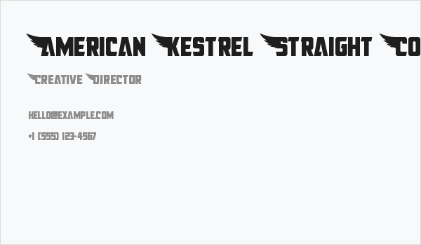American Kestrel Straight Cond Business Card