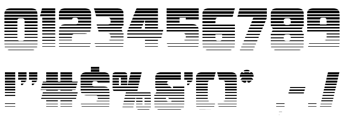 American Kestrel Straight Grad Font OTHER CHARS