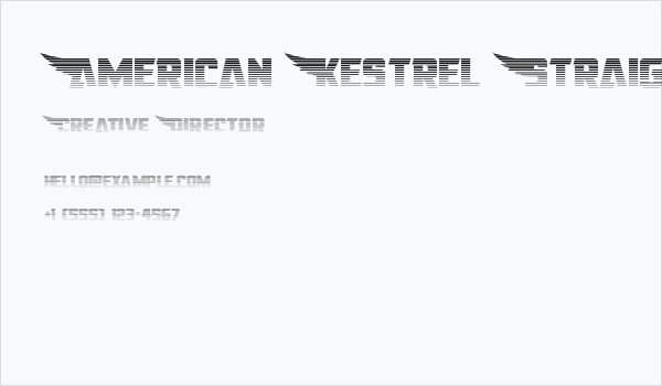 American Kestrel Straight Grad Business Card