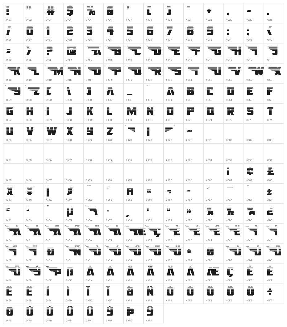 American Kestrel Straight Half Character Map
