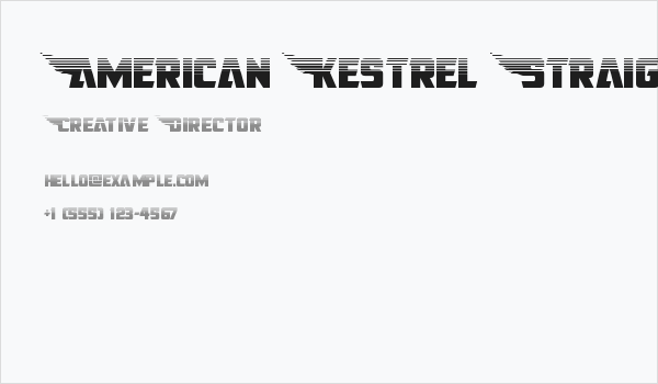 American Kestrel Straight Half Business Card