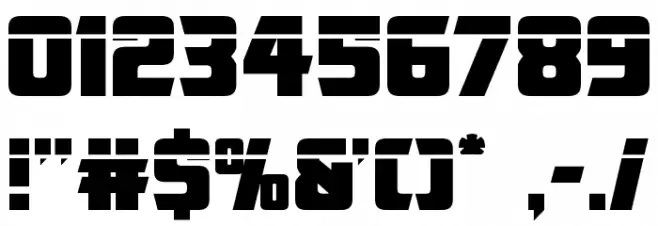 American Kestrel Straight Laser Font OTHER CHARS