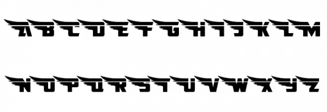 American Kestrel Straight Laser Font UPPERCASE