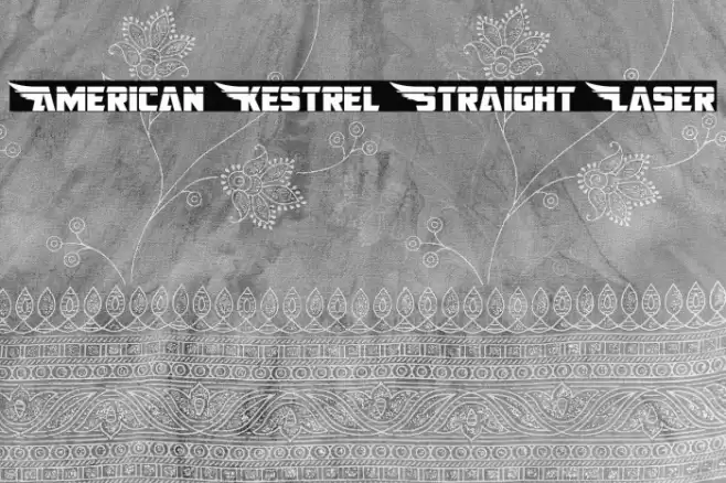 American Kestrel Straight Laser Font examples