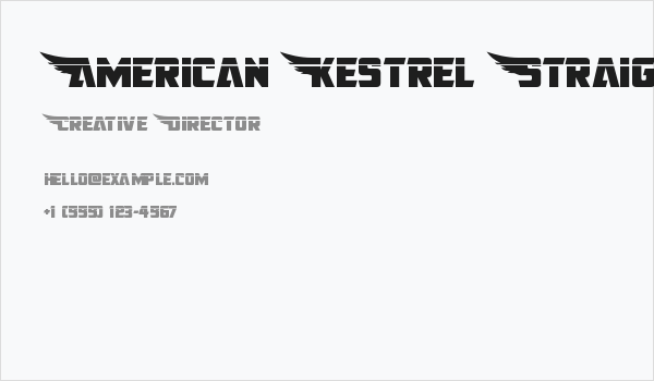 American Kestrel Straight Laser Business Card