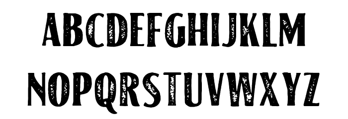 American Label Rough Font LOWERCASE