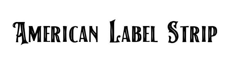 American Label Strip  font caratteri gratis