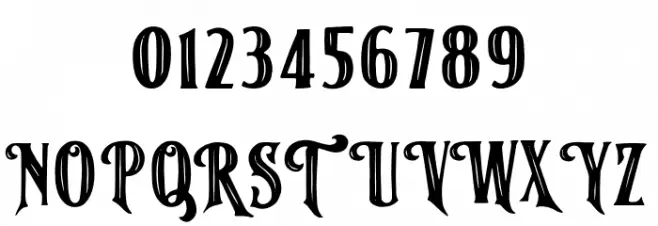 American Label Strip Font OTHER CHARS