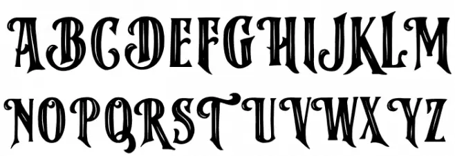 American Label Strip Font Litere mari