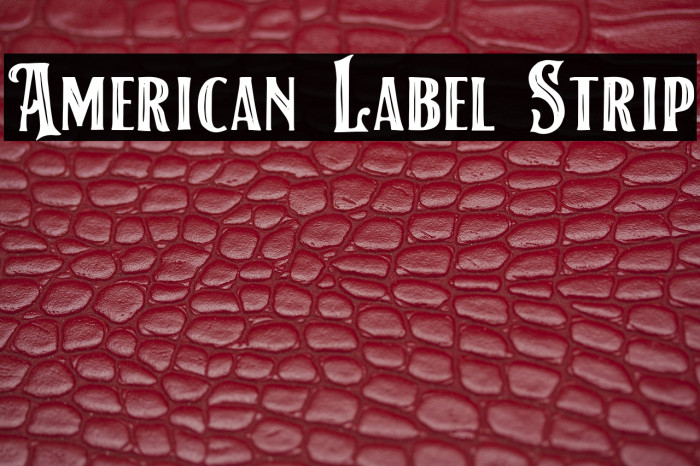 American Label Strip Example 1