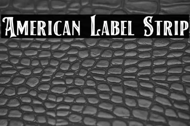 American Label Strip Font examples