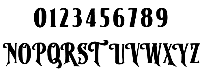 American Label Font OTHER CHARS