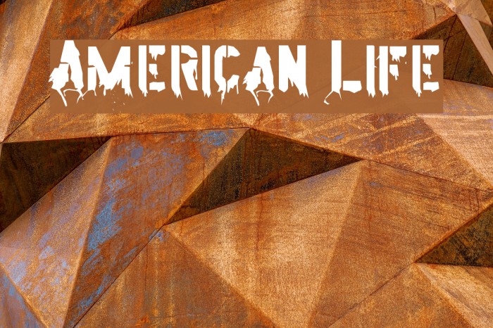 American Life Font examples