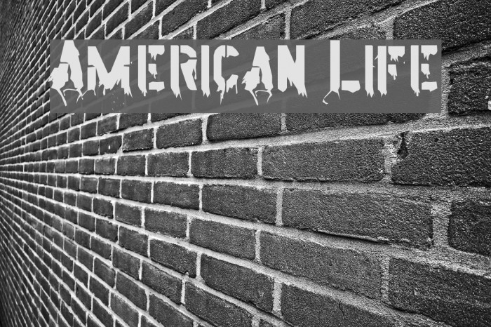 American Life Font examples