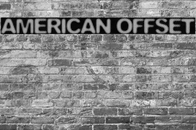 American Offset Font examples