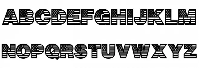 American Pride Font UPPERCASE