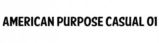 American Purpose Casual 01  नि: शुल्क फ़ॉन्ट्स डाउनलोड