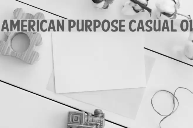 American Purpose Casual 01 Font examples