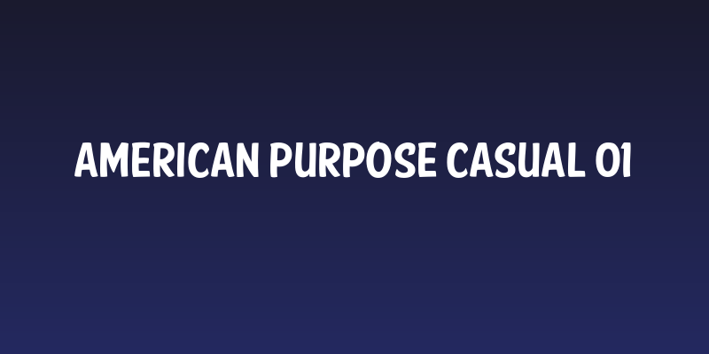 American Purpose Casual 01 Social Header