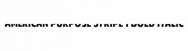 American Purpose STRIPE 1 Bold Italic  नि: शुल्क फ़ॉन्ट्स डाउनलोड