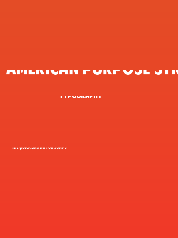 American Purpose STRIPE 1 Bold Italic Poster