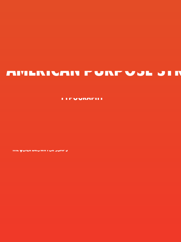 American Purpose STRIPE 1 Bold Italic Poster