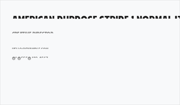 American Purpose STRIPE 1 Normal Italic Business Card