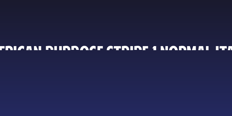 American Purpose STRIPE 1 Normal Italic Social Header