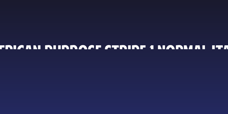 American Purpose STRIPE 1 Normal Italic Social Header