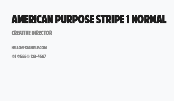 American Purpose STRIPE 1 Normal Business Card