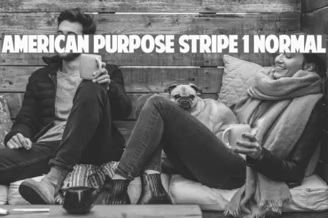American Purpose STRIPE 1 Normal Font examples
