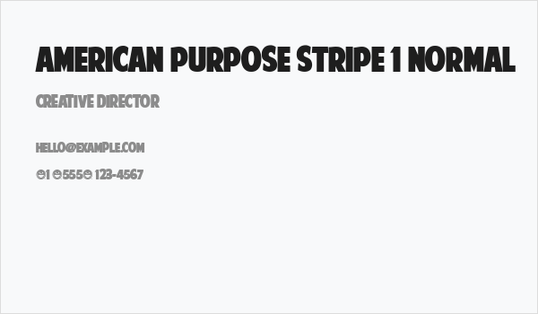 American Purpose STRIPE 1 Normal Business Card