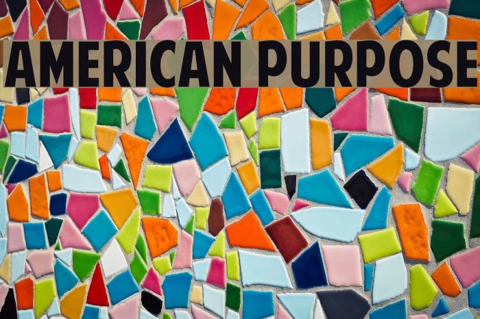 American Purpose Font examples