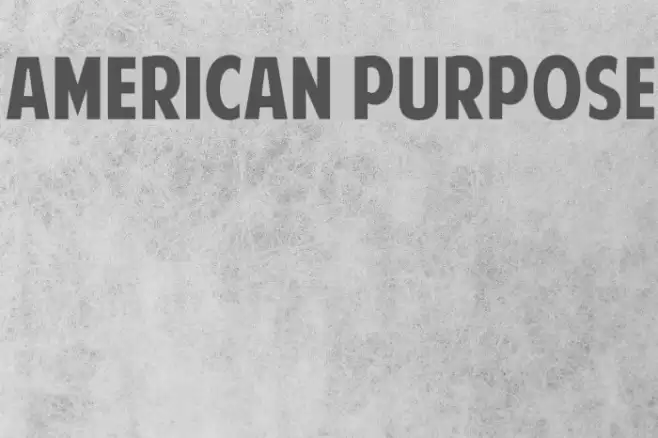 American Purpose Font examples