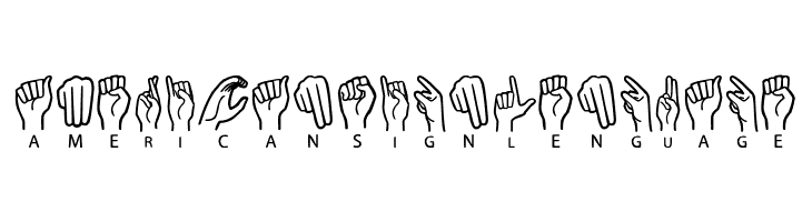 American Sign Lenguage  font caratteri gratis
