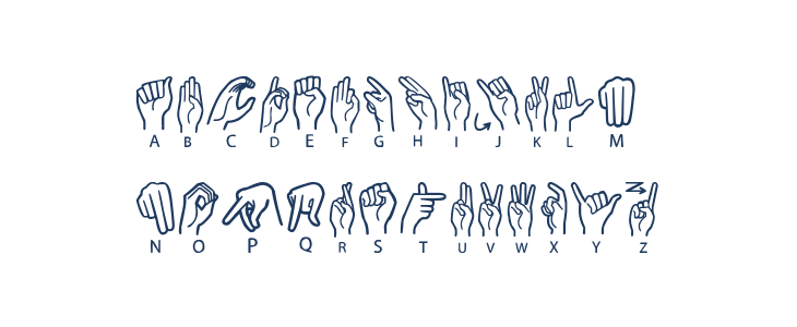 American Sign Lenguage Lowercase