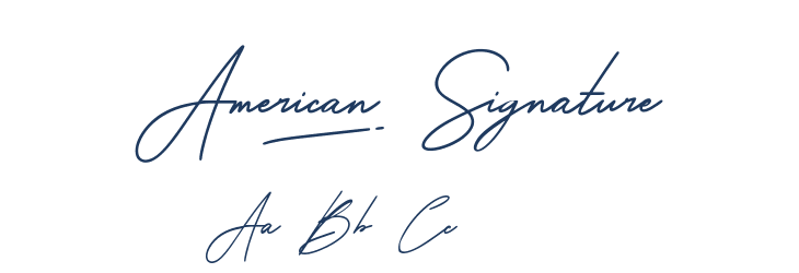 American Signature Font Preview