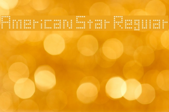 American Star Regular Font examples
